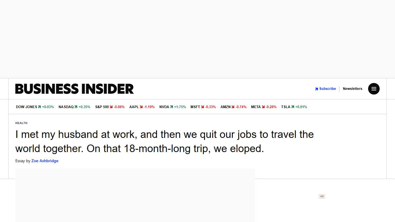 I Met My Husband at Work, and Then We Quit to Travel Together - Business Insider